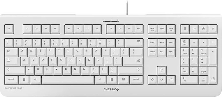 Tastierë Cherry KC 1000, full-size, USB, QWERTY, gri
