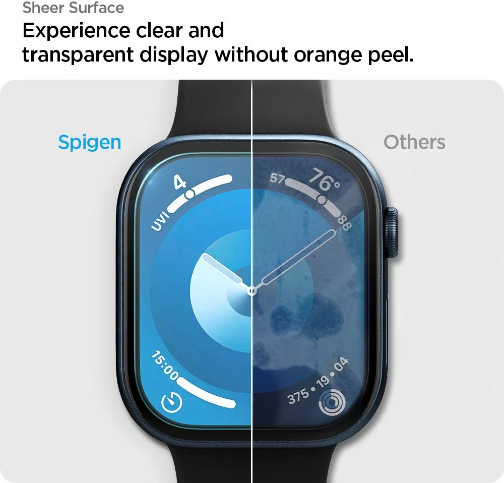 Mbrojtëse ekrani për smartwatch Spigen Elite Shield EZ FIT Hybrid Glass, për Apple Watch 10 46mm, Transparent, 2-pack