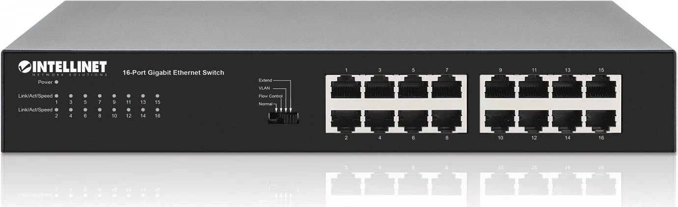 Switch Intellinet 561815, 16p Gigabit me VLAN manual