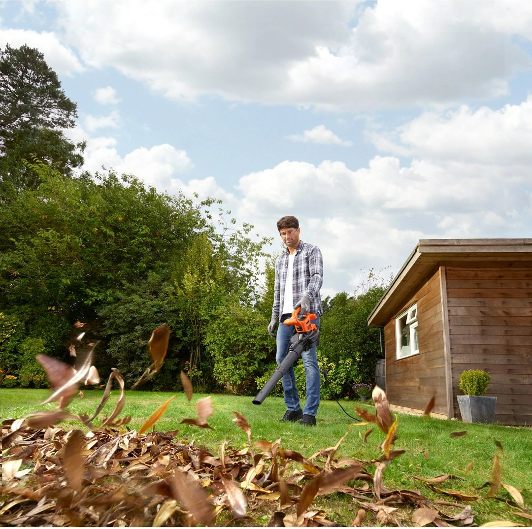 Fshesë me vakum dhe fryrëse gjethe BLACK+DECKER BEBLV260, 2600 W, 40L, E zezë