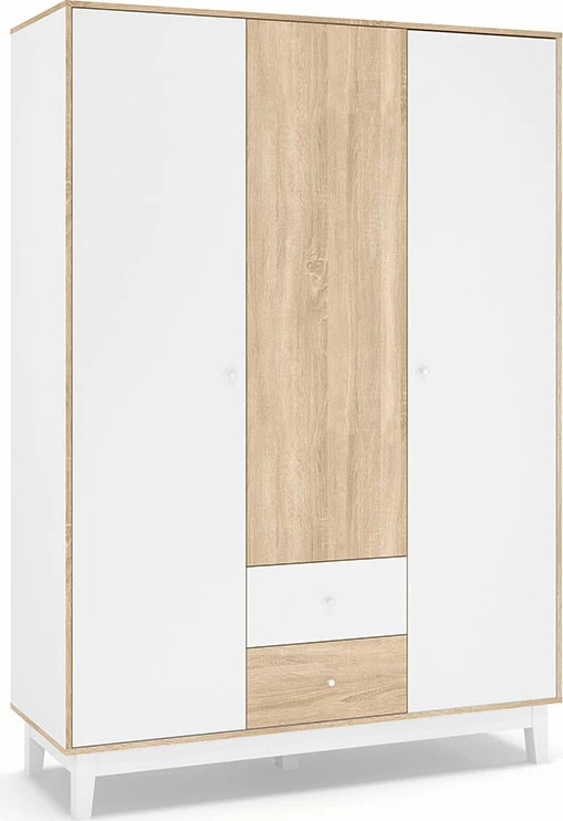 Dollap Awell 3 dyer ngjyrë sonoma-bardhë 153.5x54.5x216cm