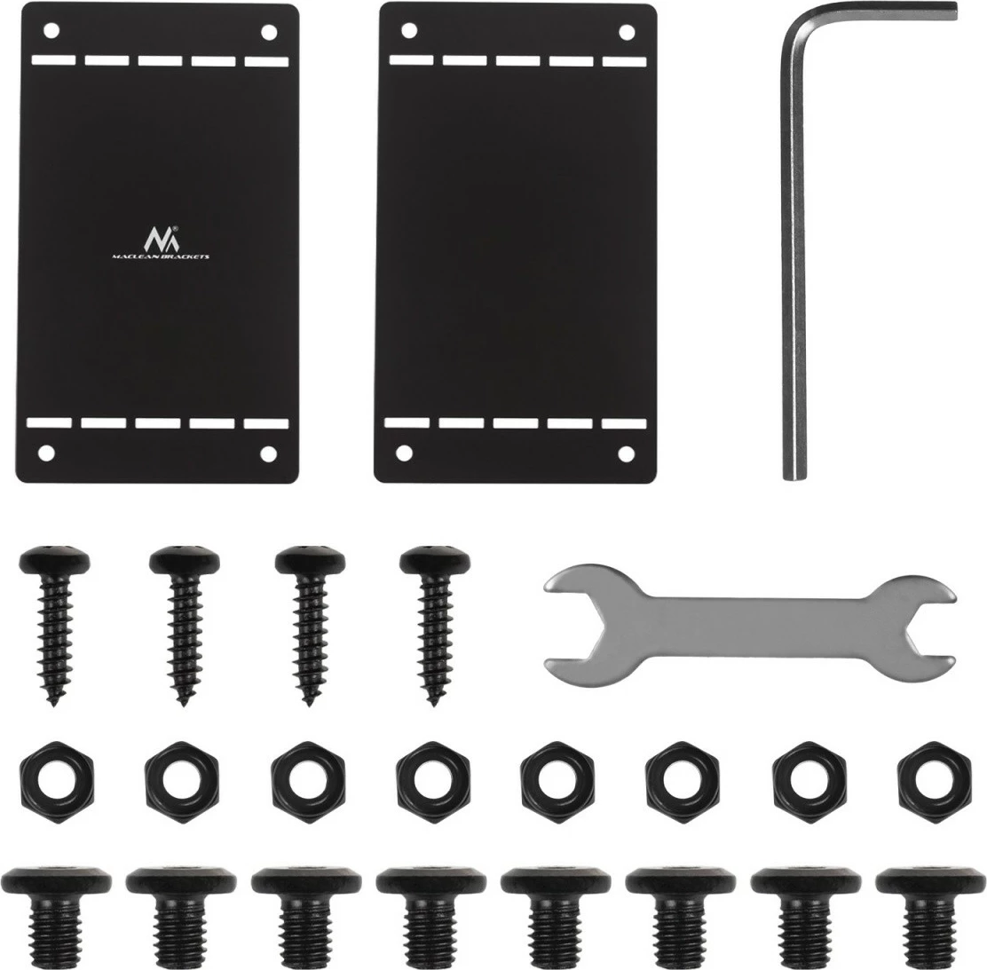 Organizues kabllosh Maclean MC-107 B, kompakt, nën tavolinë, i zi