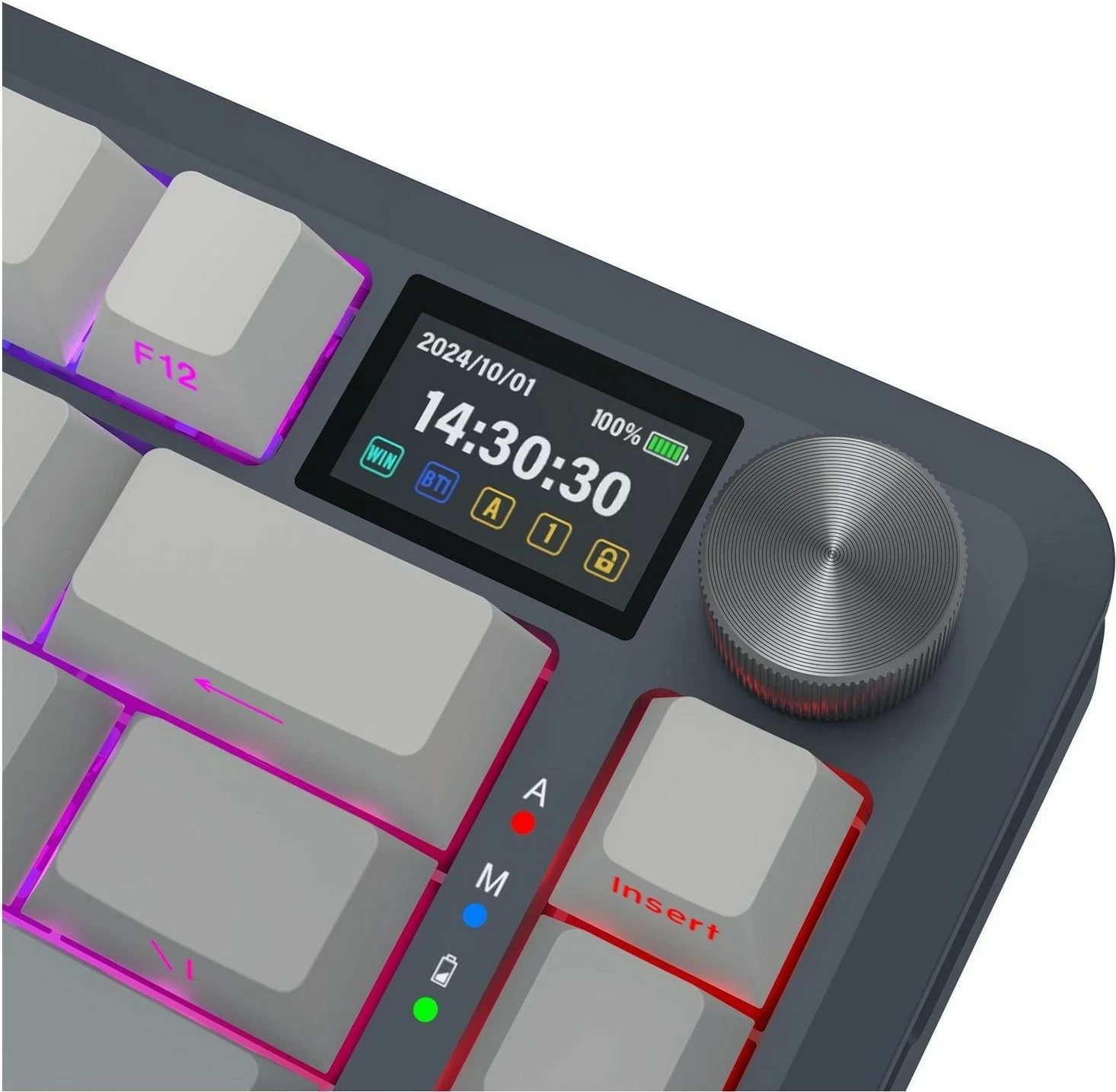 Tastierë Redragon K708GG-RGB-PRO Flekact, RGB, mekanike, gri