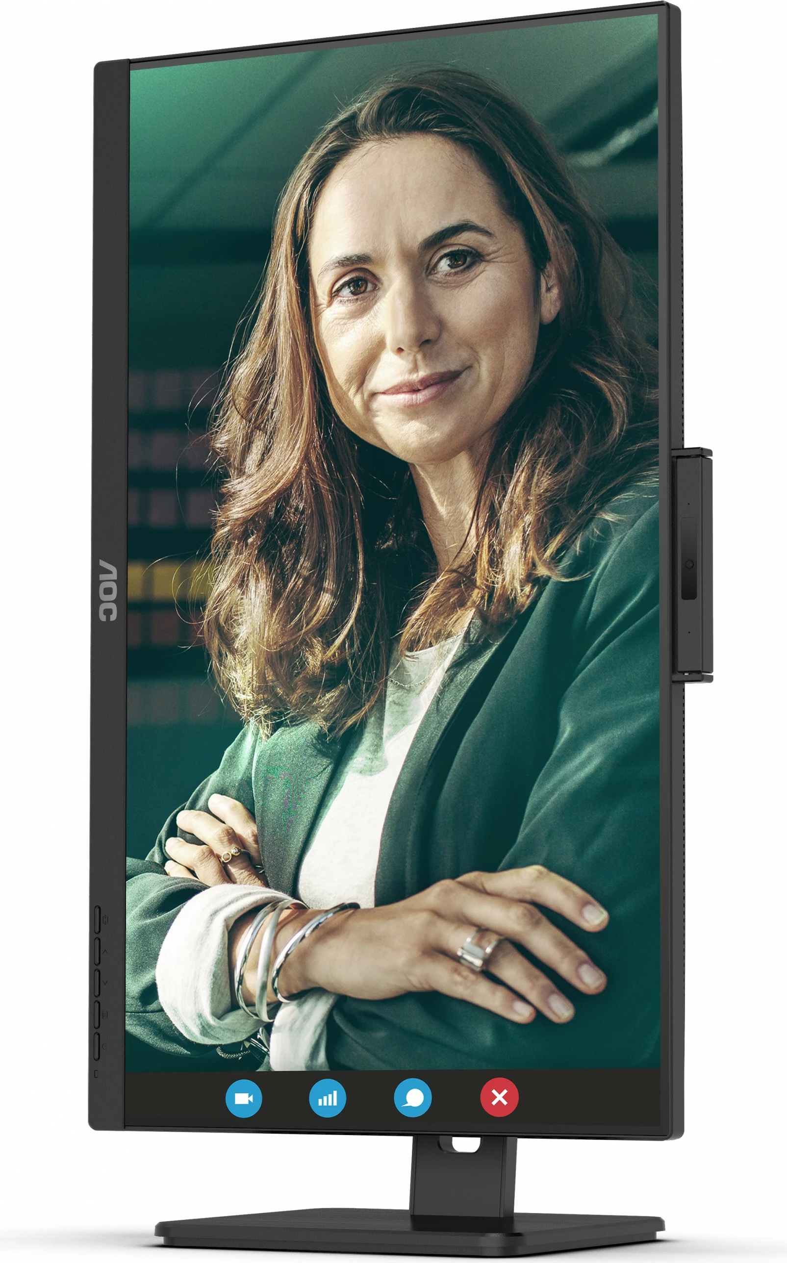 Monitor AOC 24P3QW 23.8 inç IPS Full HD 75Hz me altoparlantë dhe webcam