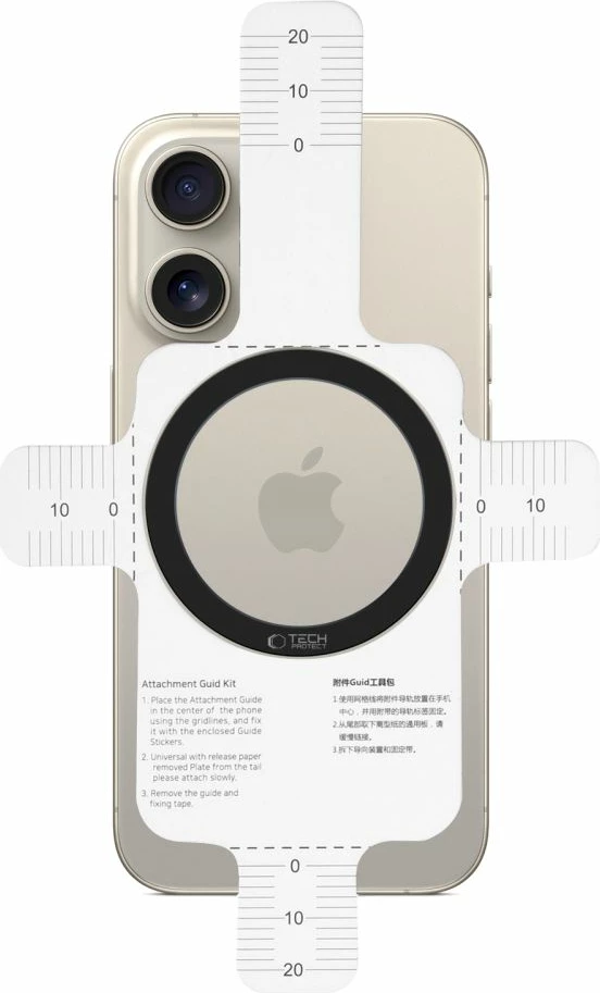 Set unazash MagSafe Tech-Protect MMP-110 2in1 për mbështjellës celulari, e zezë, 2 copë