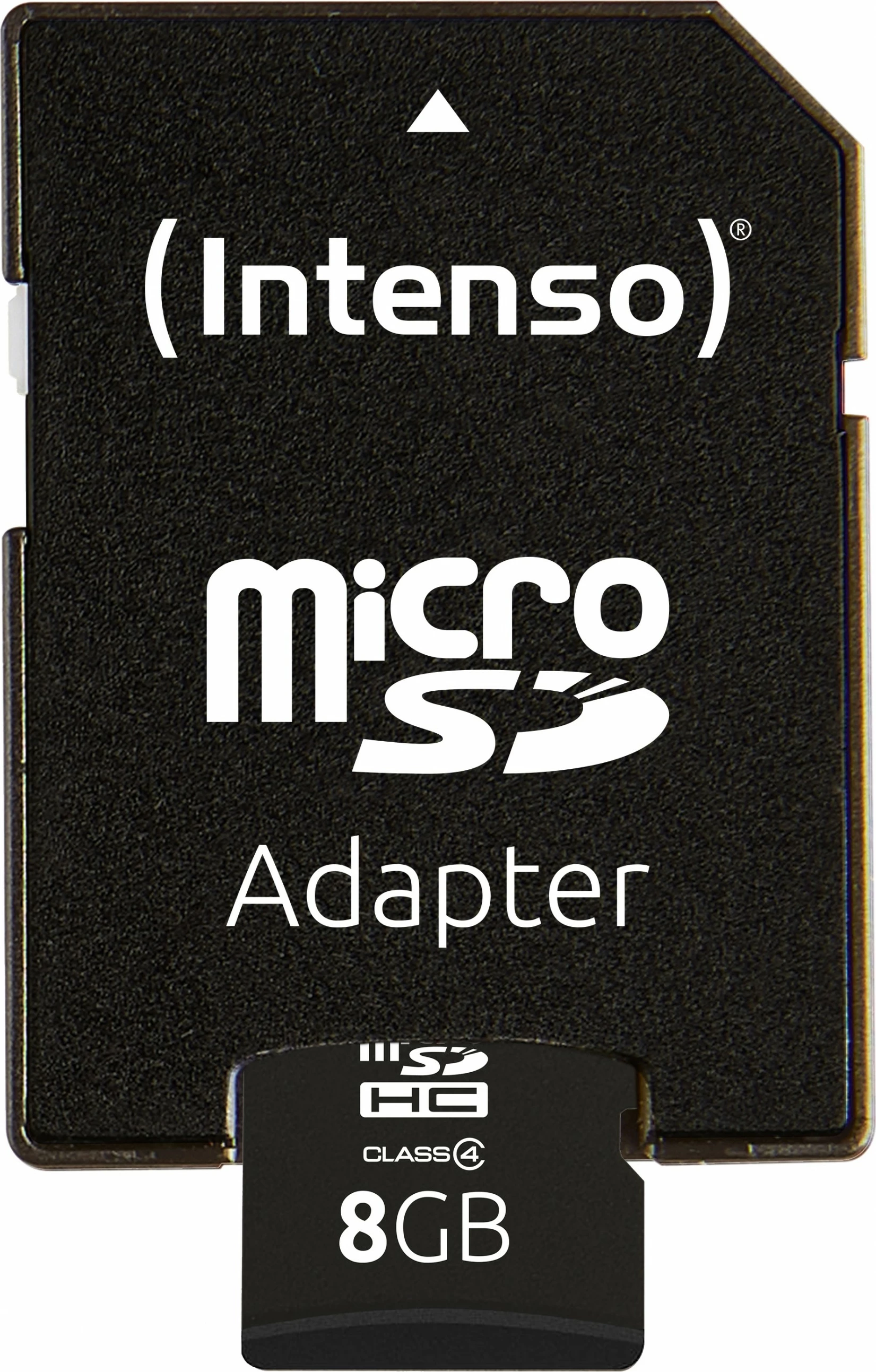 Kartelë memorie Intenso microSDHC 8GB me adapter, e zezë