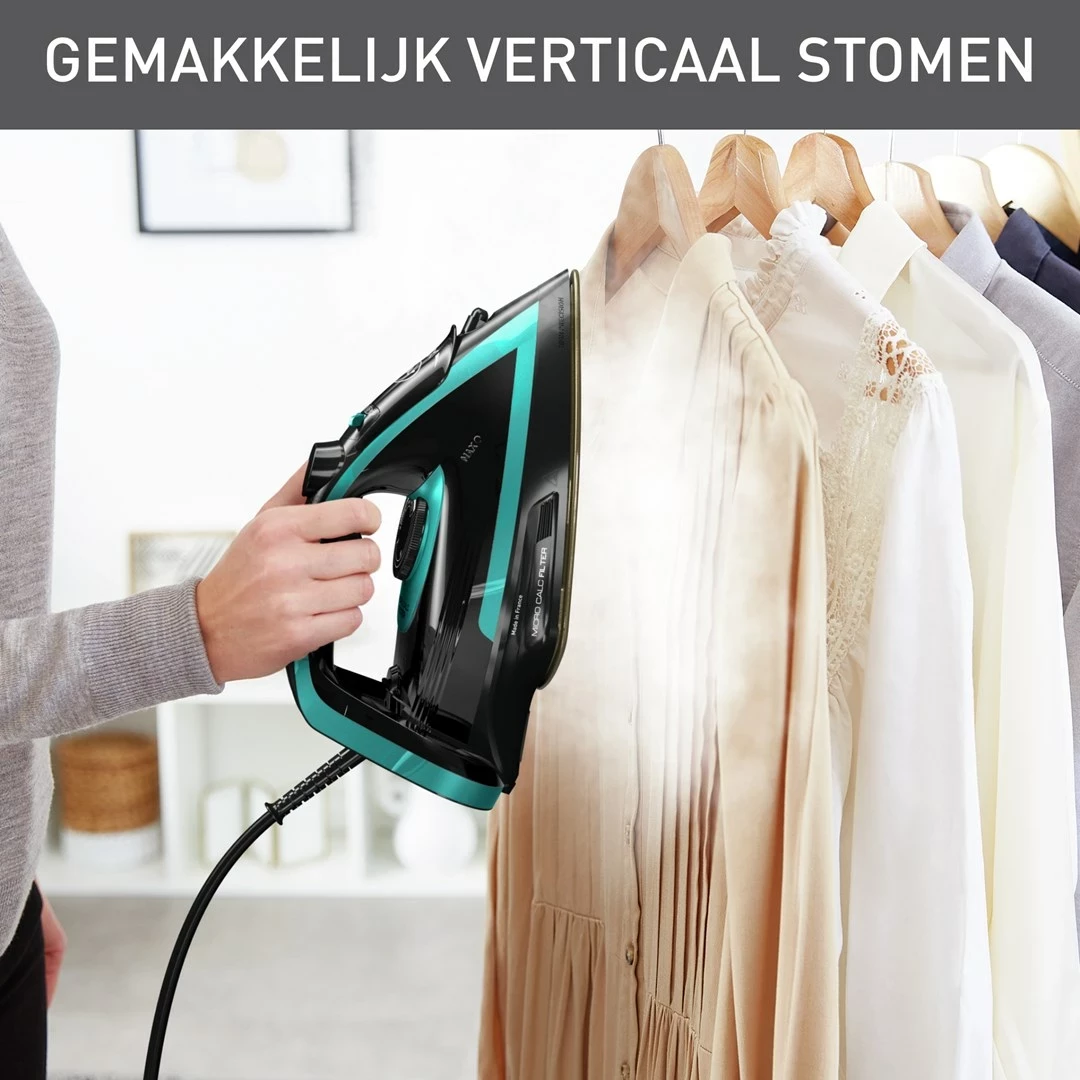 Hekur Tefal Puregliss FV8066, 3000 W, Zi, Kaltër