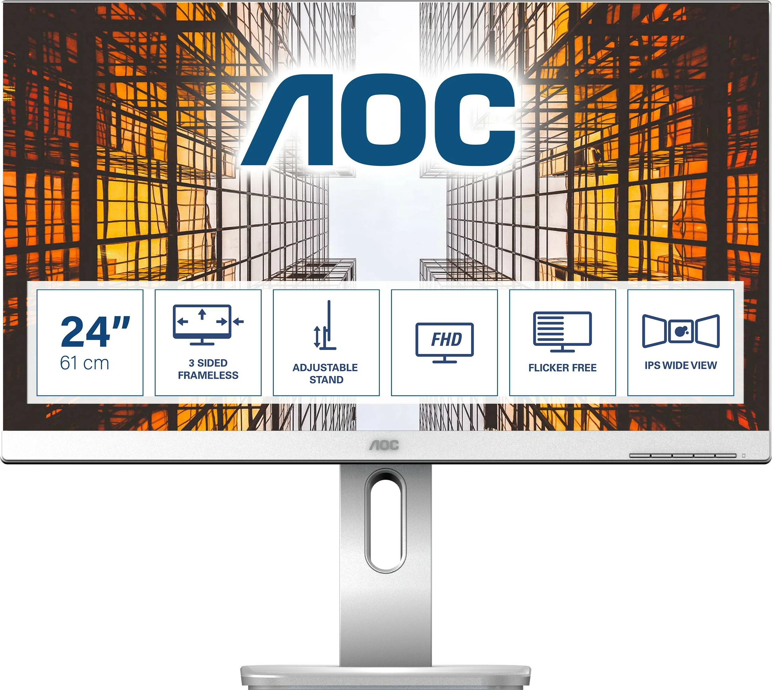 Monitor AOC X24P1GR 24 inç IPS, FHD, 16:10, gri