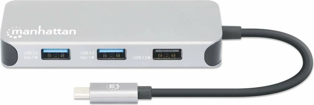Docking station MANHATTAN USB-C 8-in-1, HDMI, RJ45, 3xUSB-A, gri