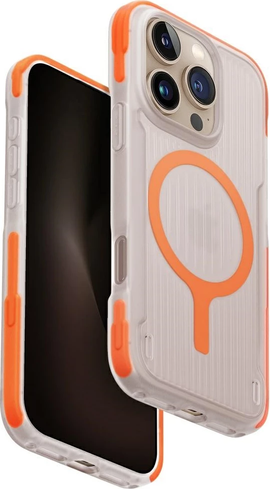 Mbështjellës UNIQ Combat Active Magclick Charging për iPhone 16 Pro, Portokalli