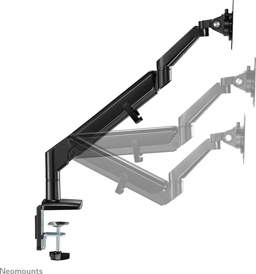 Krah monitori Neomounts, Clamp/Grommet, 9 kg, 43.2 cm (17"), 81.3 cm (32"), 100 x 100 mm, e zezë