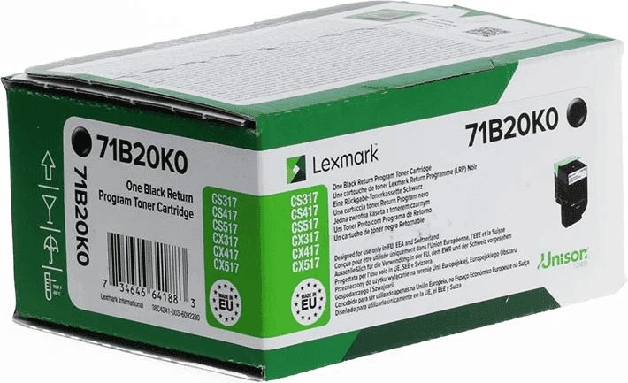 Toner, Lexmark, 71B20K0, rendiment 3000 faqe, i zi
