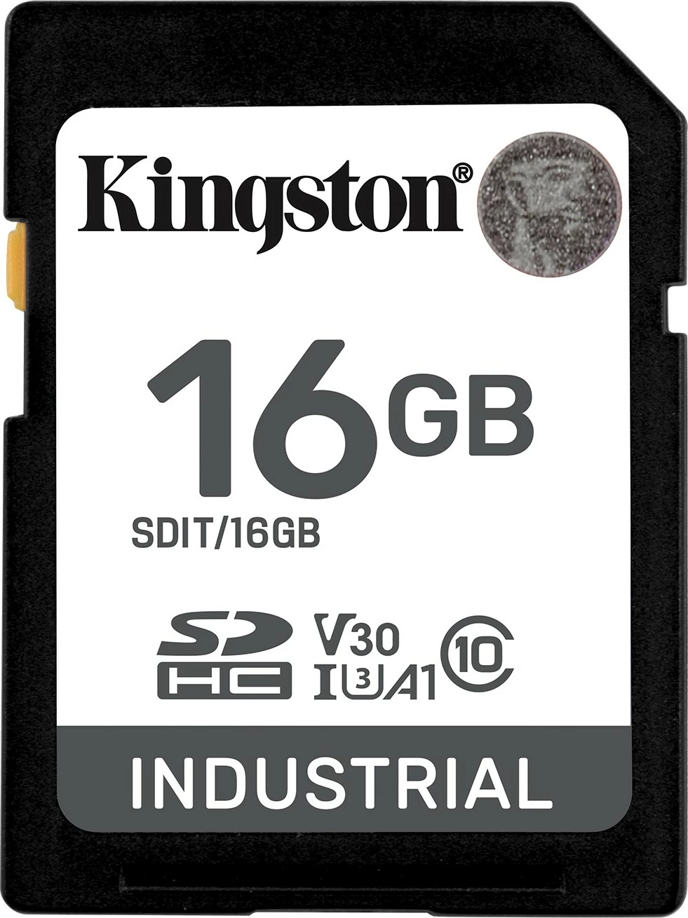 Kartelë SDHC Kingston 16GB Industrial, Class 10, UHS-I, e zezë