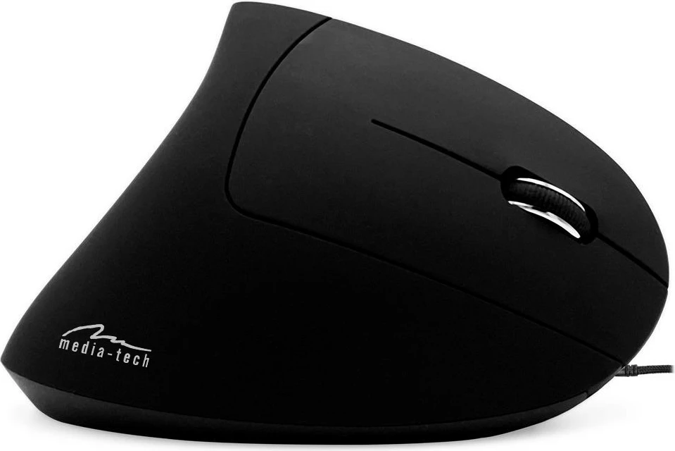 Maus vertikal Media-Tech Vertic MT1122, me ndriçim shumëngjyrësh, me kabllo, i zi