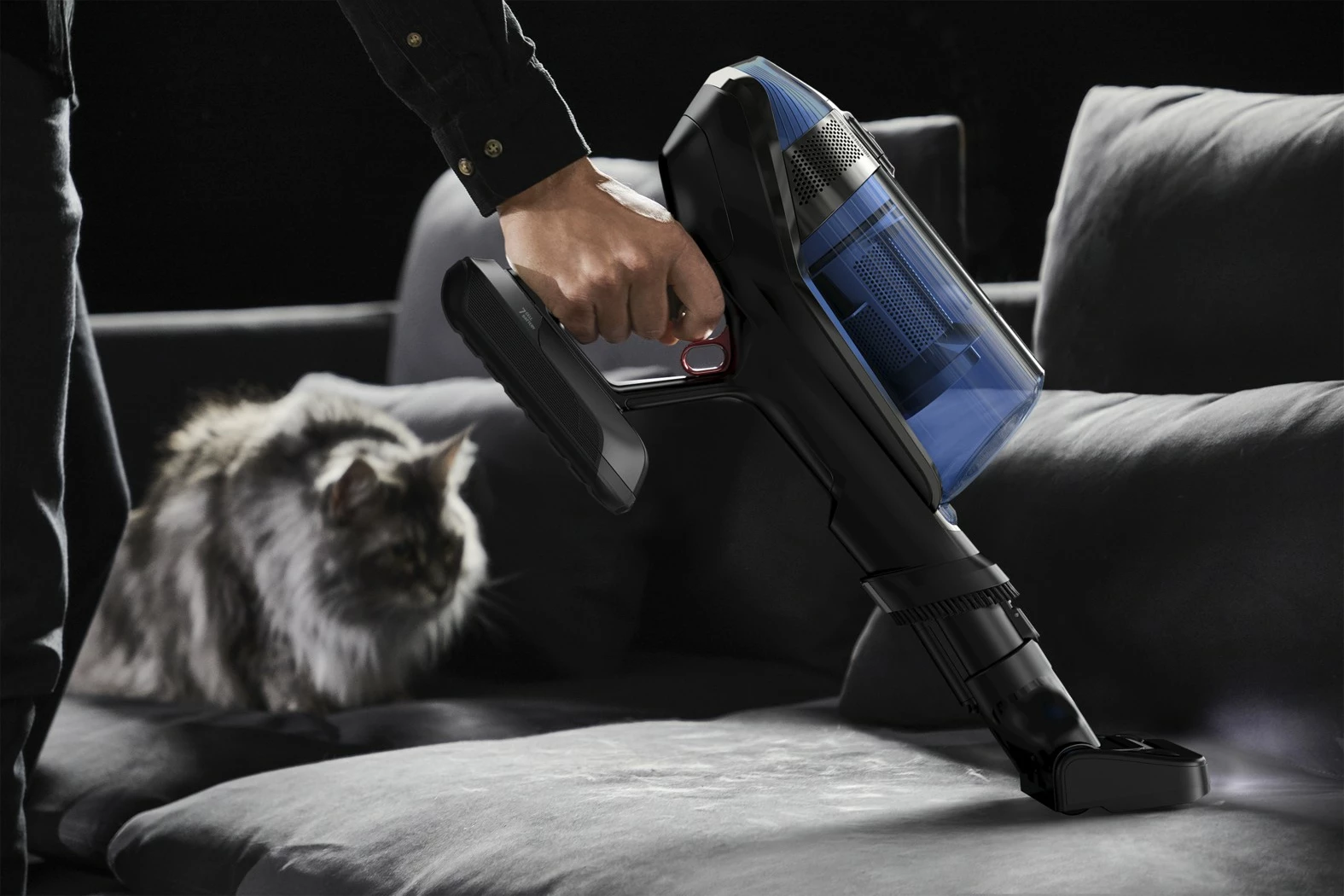 Fshesë me korrent pa kabllo Rowenta X-Force Flex 12.60 Aqua RH98C0WO, blu/zezë