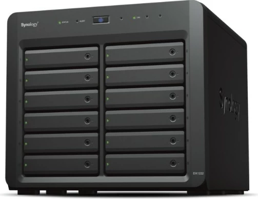 Njësi zgjerimi NAS Synology DX1222, 12 vende, e zezë