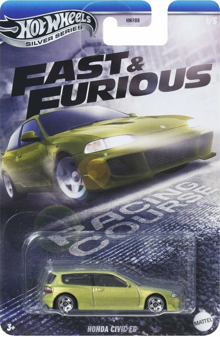 Vetura die-cast Hot Wheels Fast & Furious HNR88 1:64, set karton 24 copë, ngjyra mix