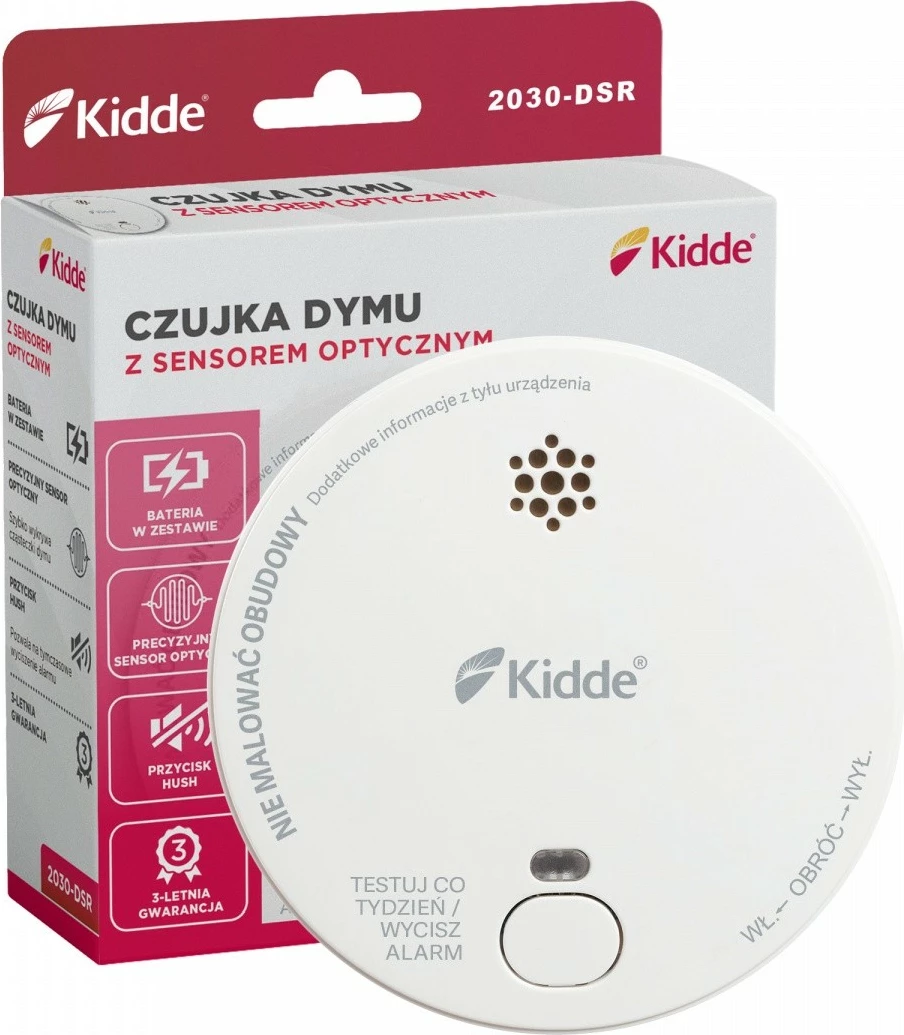Detektor tymi Kidde KID-2030-DSR, optik, i bardhë