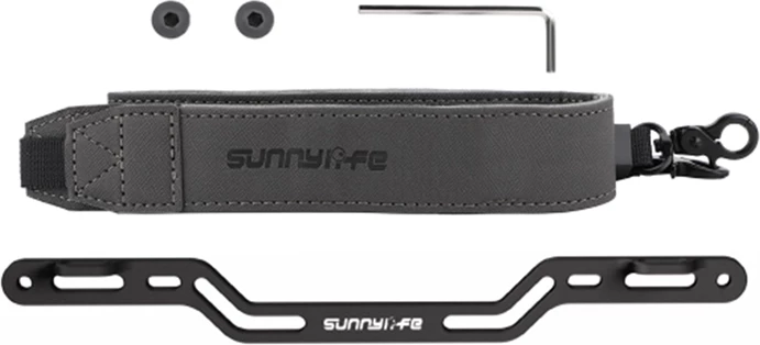 Mbajtës kontrolluesi Sunnylife GS998 për RC Plus 2/1, rrip i rregullueshëm, alumini, lëkurë PU, Gri