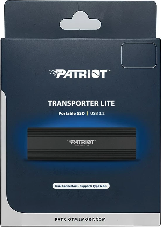 Disk i jashtëm SSD Patriot Memory Transporter Lite 512 GB, USB Type-C, i zi