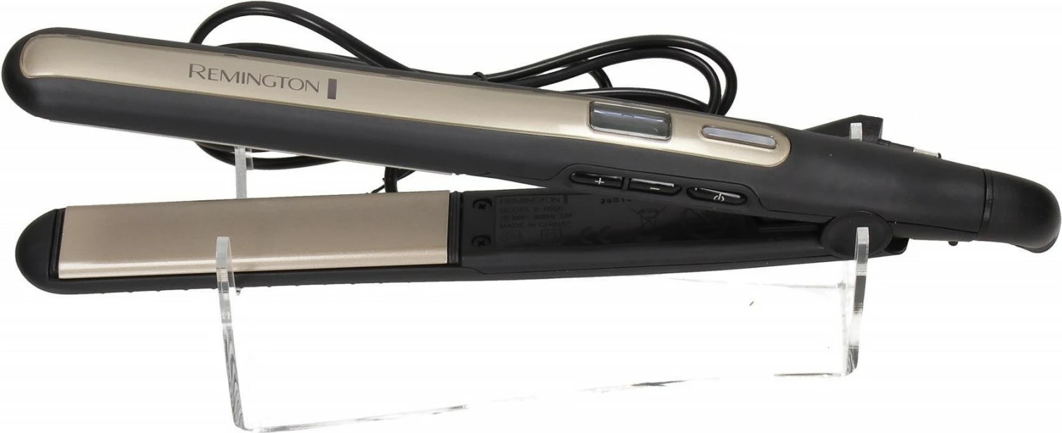 Hekur flokësh Remington Sleek&curl S6500, qeramik, Bezhe/E zezë