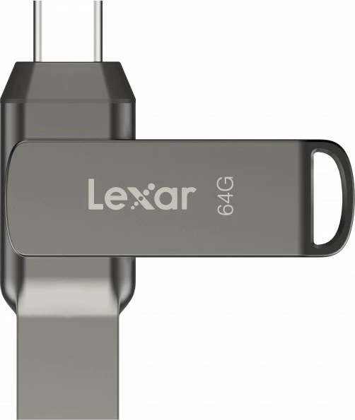 Pendrive Lexar Dual Drive D400, 64GB, USB-C/A 3.1, Gri