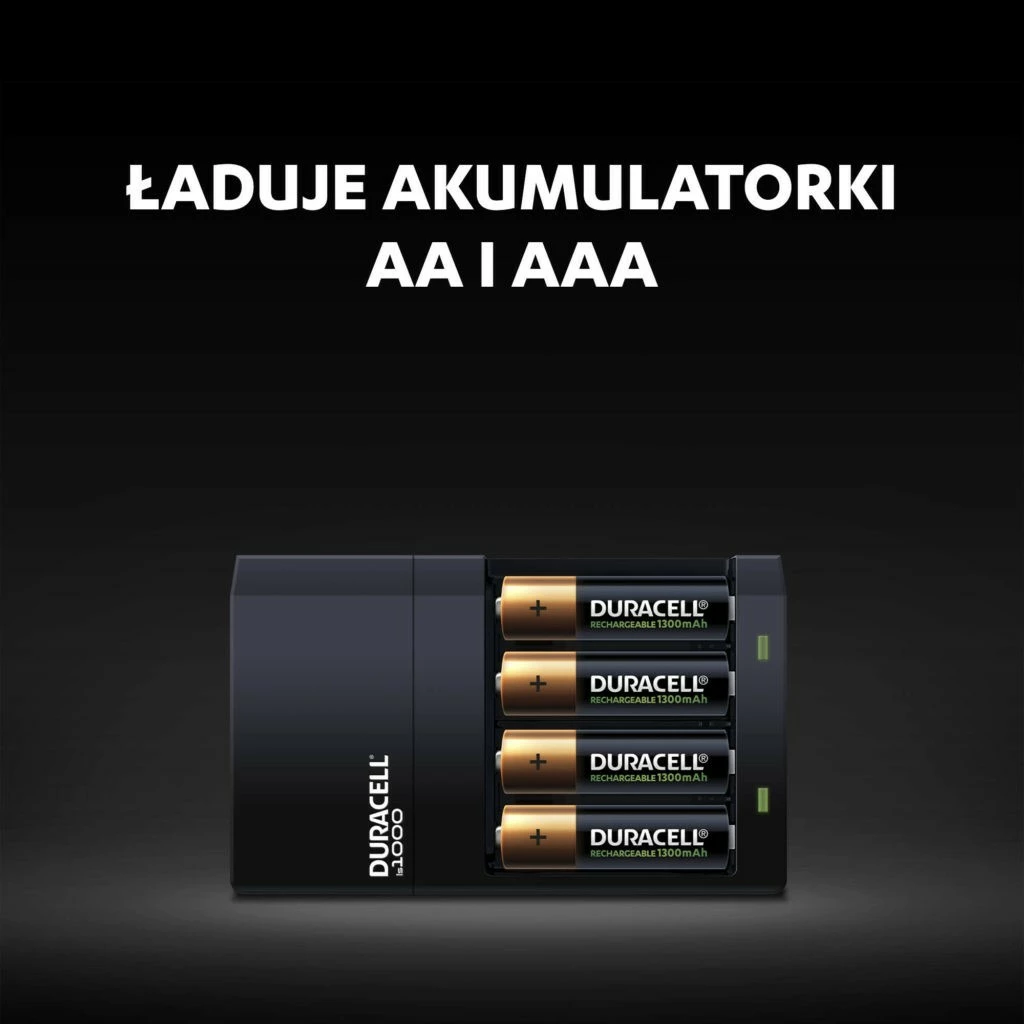 Karikues Duracell CEF14 me 2 bateri AA dhe 2 AAA, i zi, set