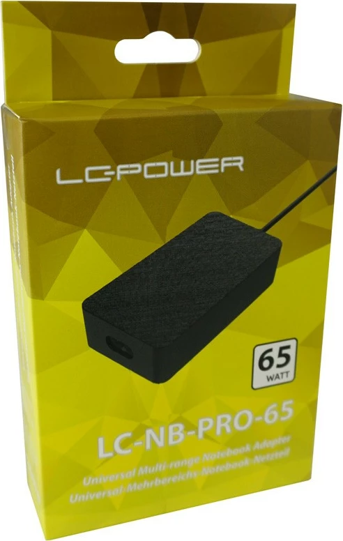 Adapter universal për laptop LC-Power LC-NB-PRO-65, 65W, i zi