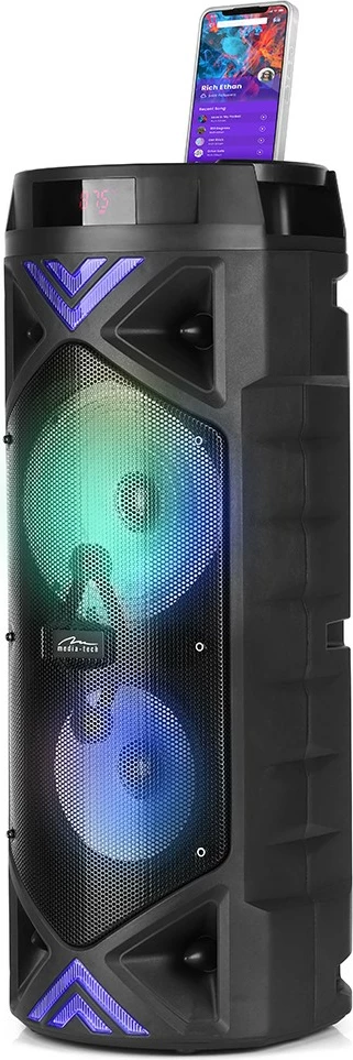 Altoparlant portativ Media-Tech FUNBOX KEG PRO MT3182 me Bluetooth, Karaoke, LED, i zi