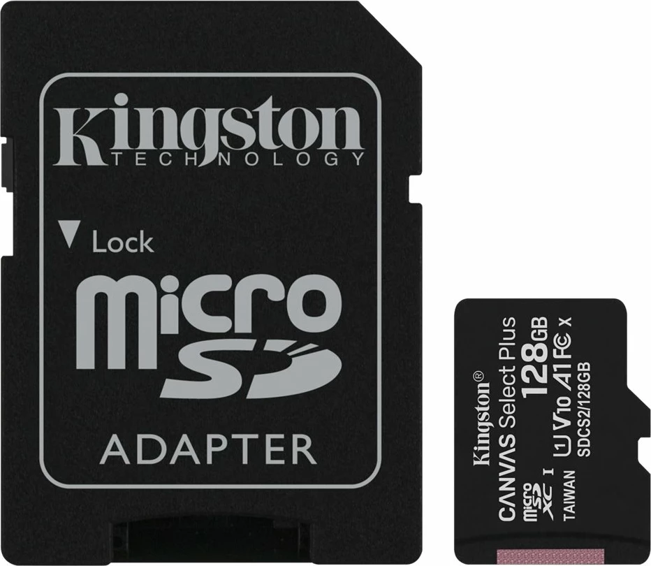 Kartelë memorie Kingston Canvas Select Plus 128GB me adapter