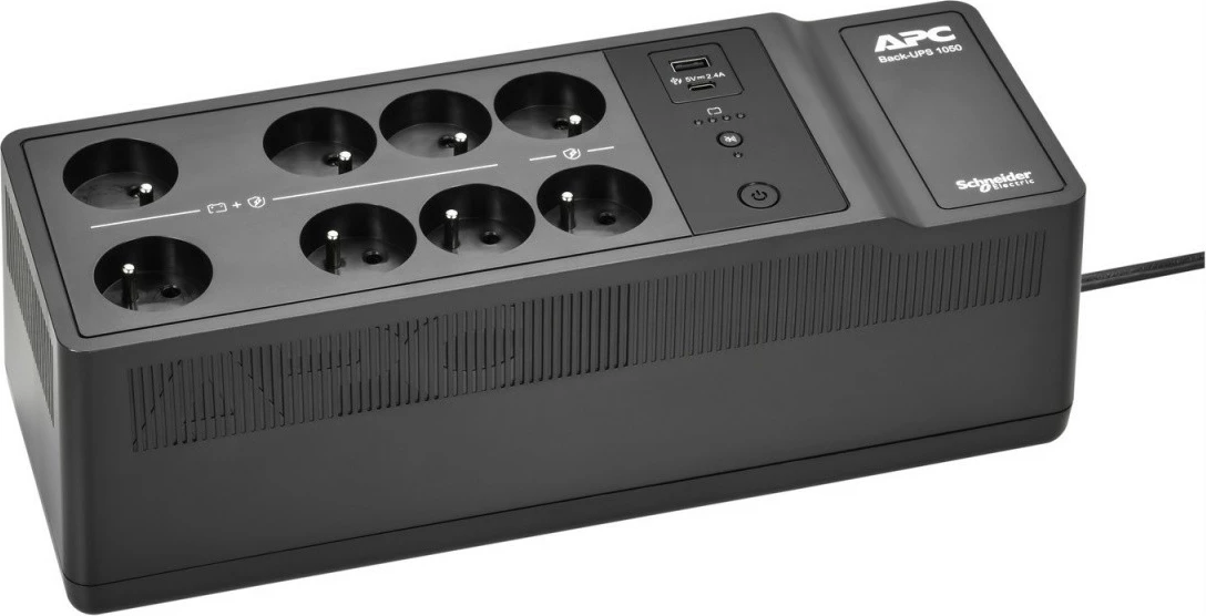 UPS APC BE1050G2-FR Back-UPS, 1050VA, 600W, 8 dalje, USB A+C, e zezë