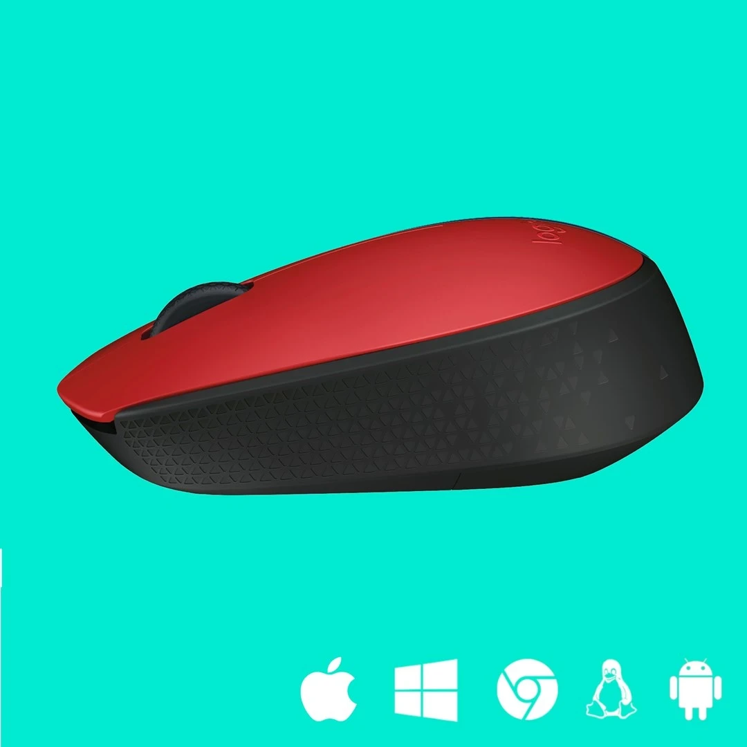 Maus Logitech M171, wireless, 1000 DPI, i kuq