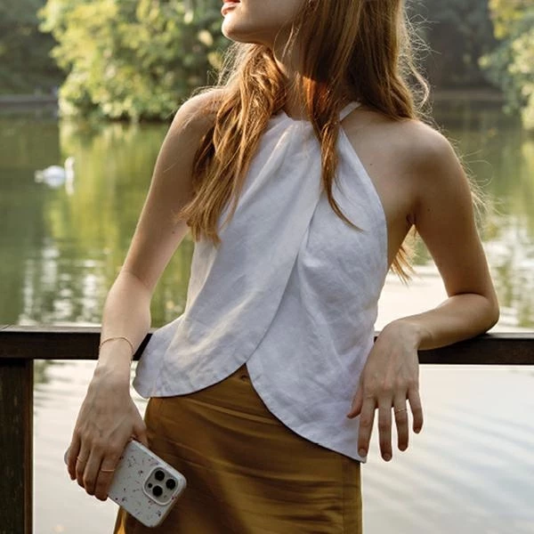 Mbështjellës UNIQ Coehl Prairie për iPhone 15 Pro Max, bezhë, me lule