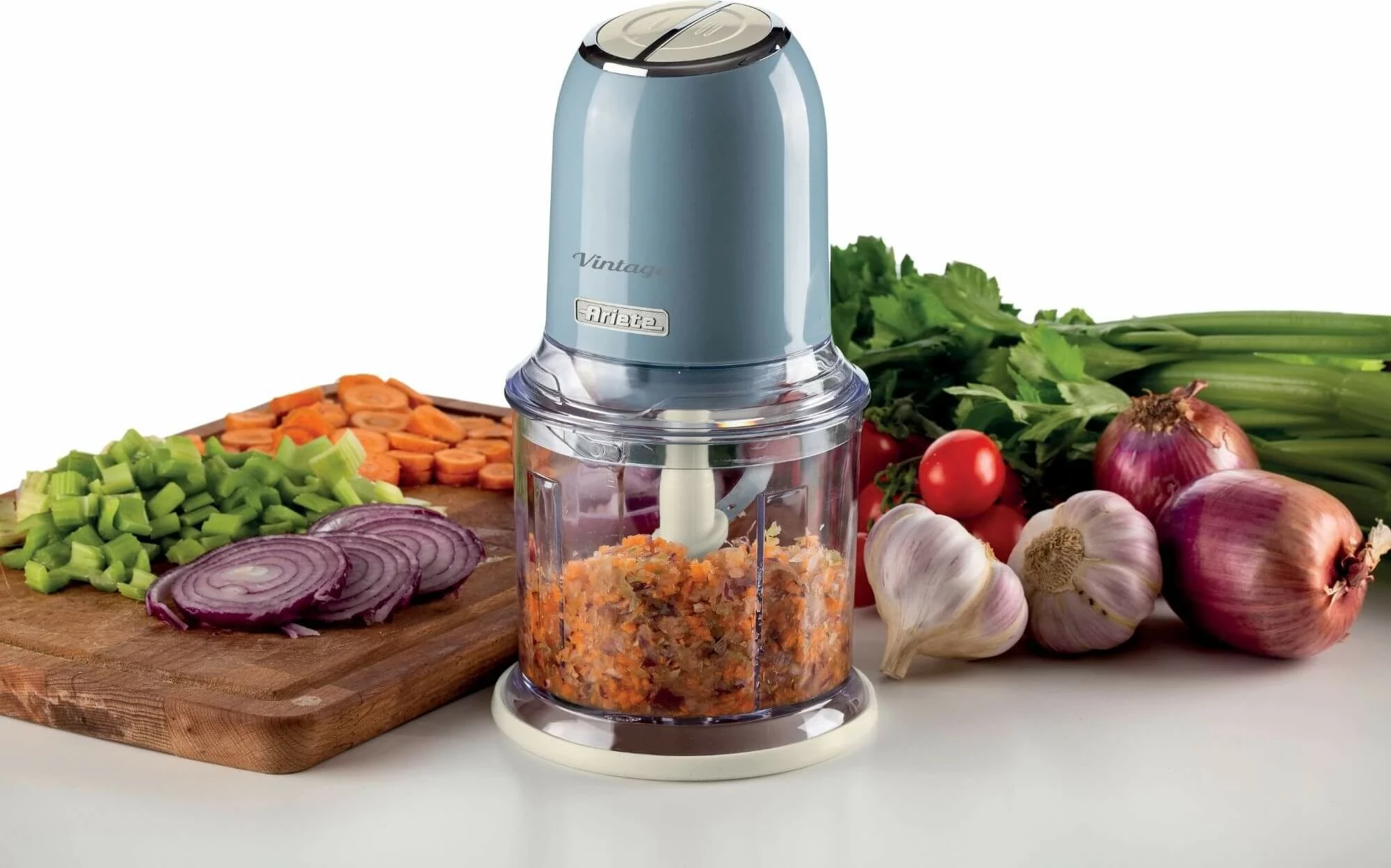 Tritatore Ariete Vintage 0438, 600ml, 400W, celeste