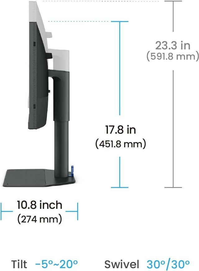 Monitor BenQ SW242Q, 24.1 inç, WQXGA, LED, i zi
