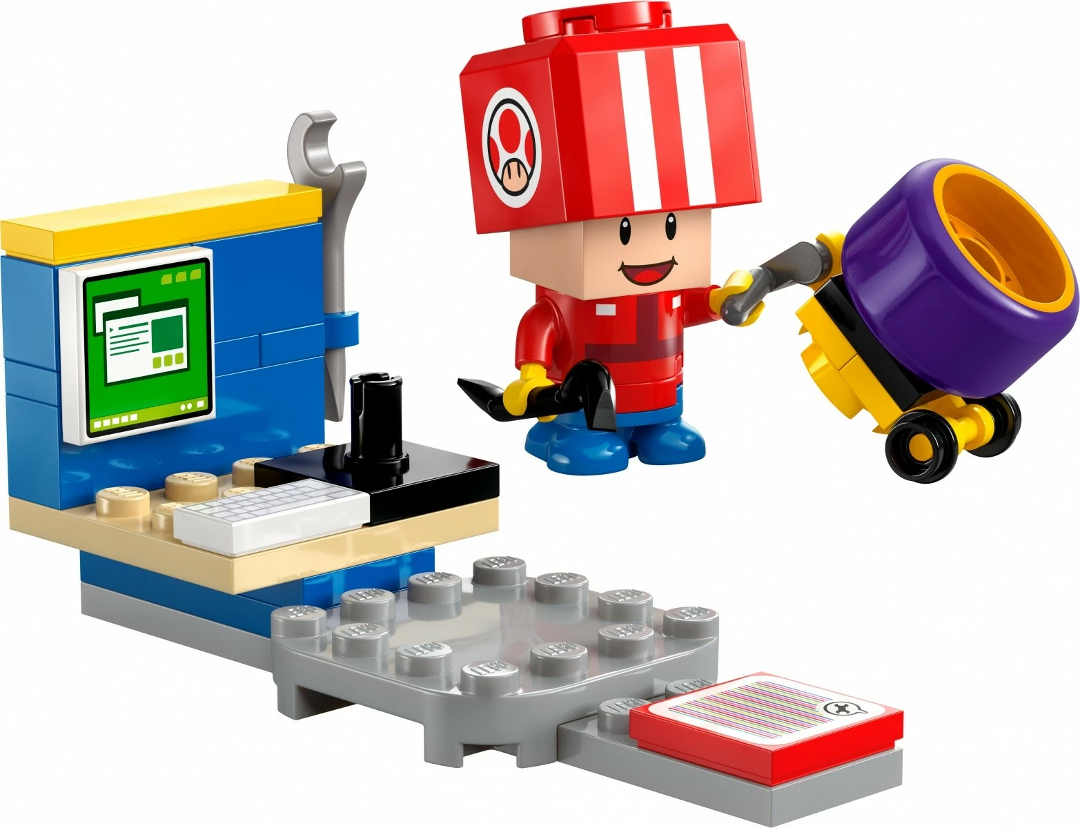 Set ndërtimi LEGO Super Mario 30702 Toad (Pit Crew), 39 pjesë