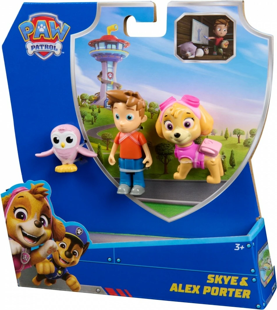 Set figurina Paw Patrol Spin Master Skye & Alex Porter, plastikë, 3+ vjeç