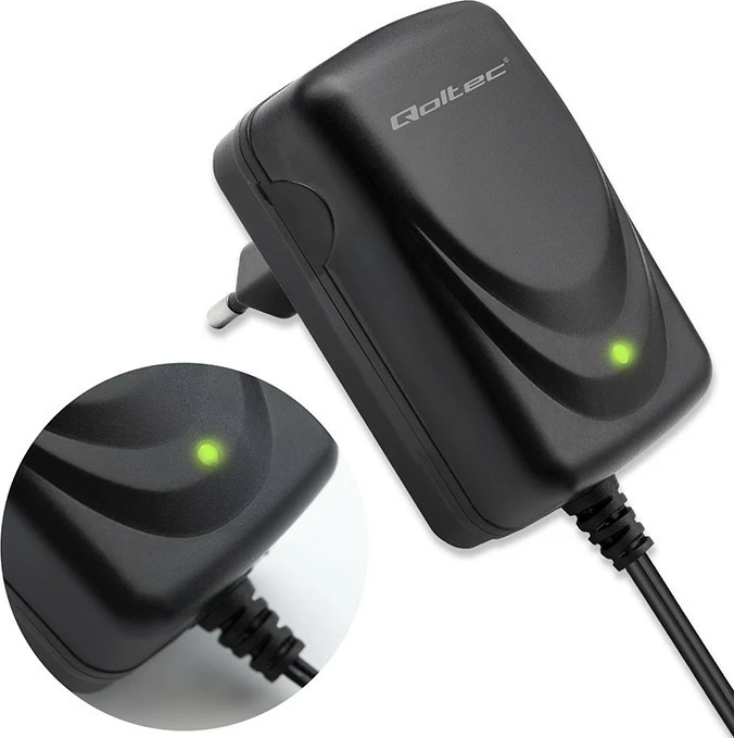 Karikues automatik baterie Qoltec 52425, 6V, 1A, LED, i zi