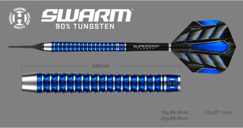 Shigjeta darts Harrows, të zeza/blu