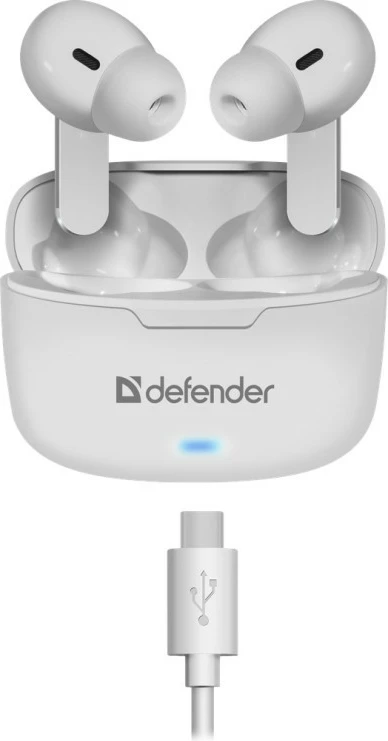 Kufje Defender TWINS 903, pa tela, Bluetooth, të bardha
