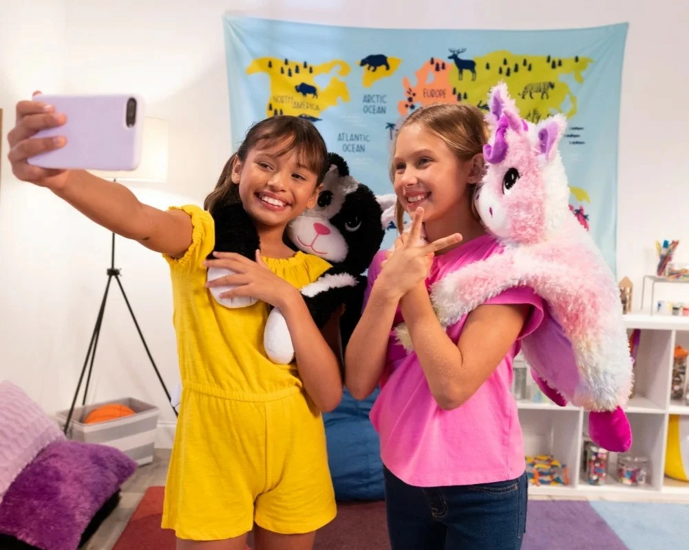 Lodër pelushi Epee Tulinki, mace, 60 cm, e zezë dhe e bardhë