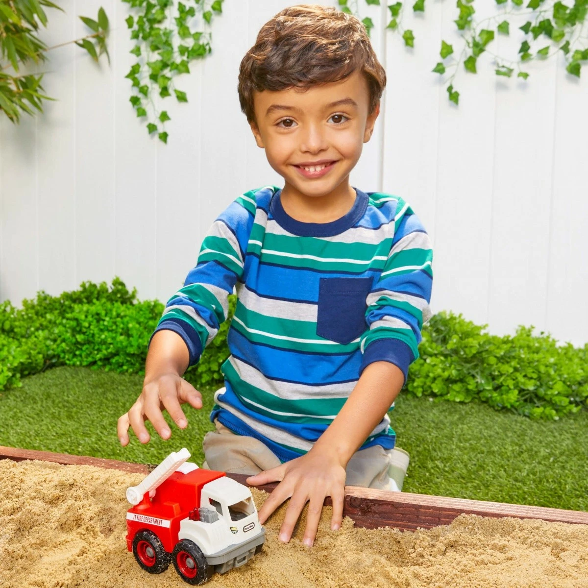 Kamion zjarrfikës lodër Little Tikes Dirt Digger Minis, plastikë, kuq/bardh/gri