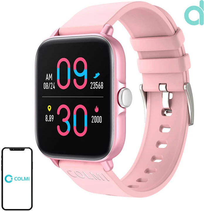 Smartwatch Colmi P28 Plus, 1.69", IP67, Rozë