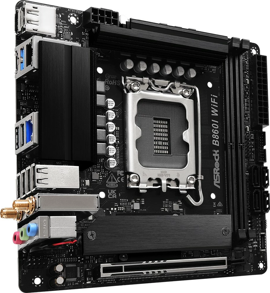 Pllakë amë ASRock B860I WiFi, Intel, LGA 1851, DDR5, mini ITX