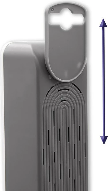 Kasë Qoltec 50288 me 4 dalje, 1.8m, Bardhë-Gri