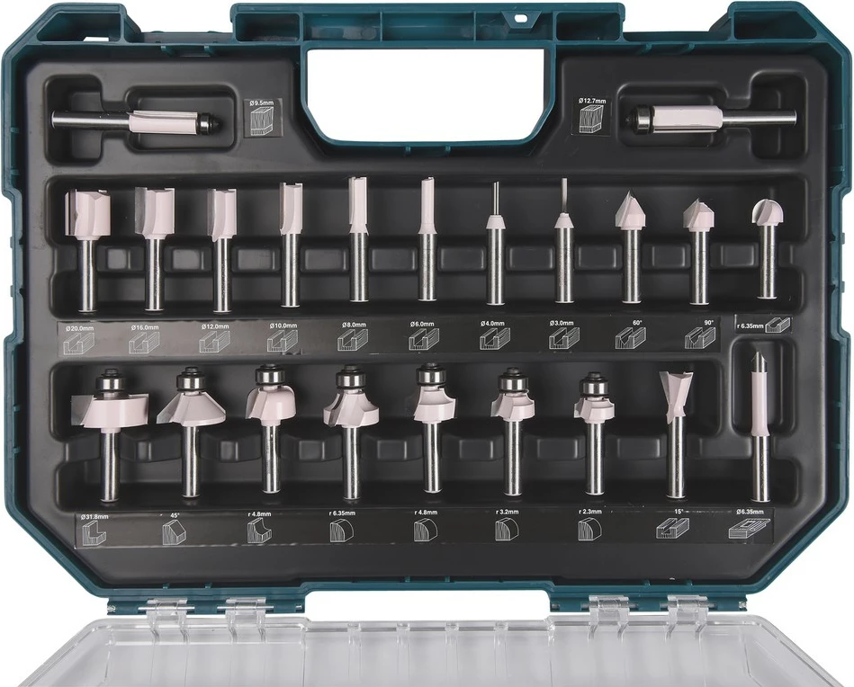 Set freza Makita D-74778, 8 mm, metallic, 345x250 mm