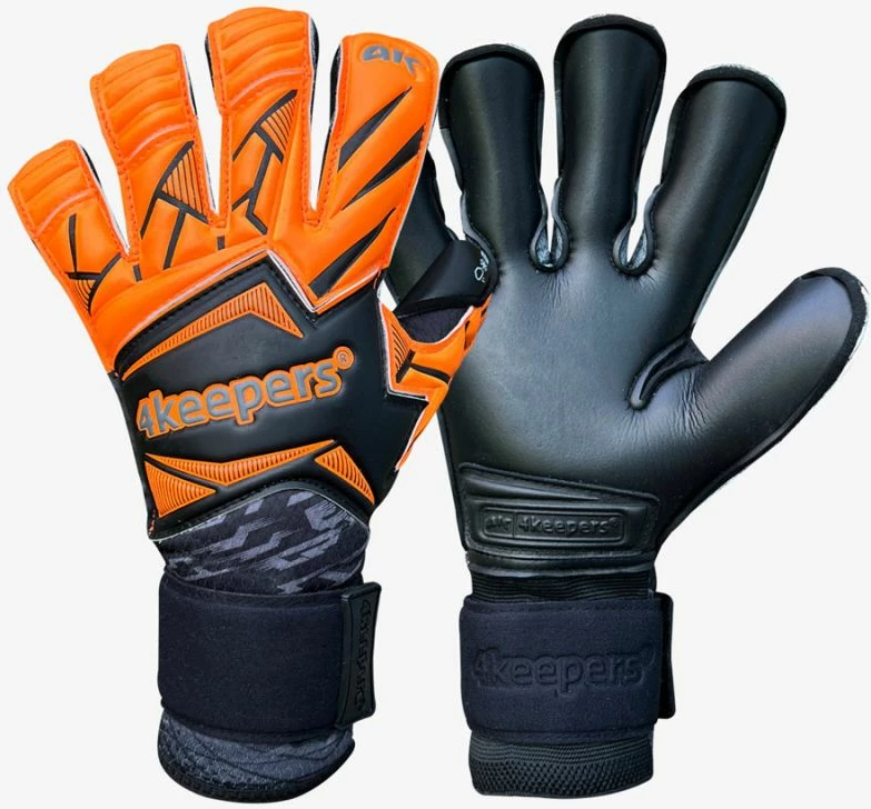 Doreza portieri për fëmijë 4Keepers, të zeza dhe portokalli