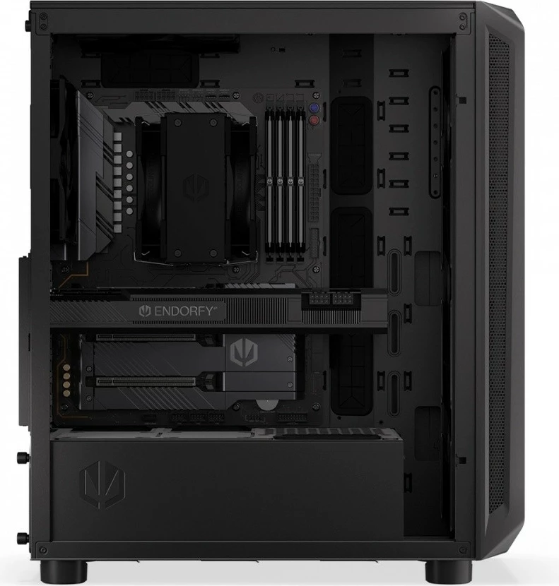 Kasë Endorfy Arx 500 Air EY2A010, Midi Tower, ATX/Micro ATX/Mini ITX, 5 ventilatorë, E zezë