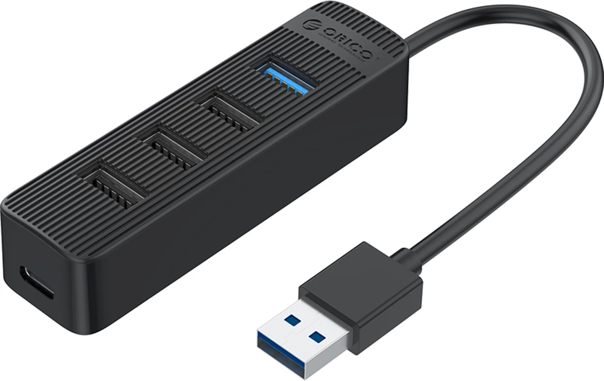 Kasë Orico TWU32-4A, 1x USB-A 3.1 + 3x USB-A 2.0 + USB-C 5V/3A, e zezë