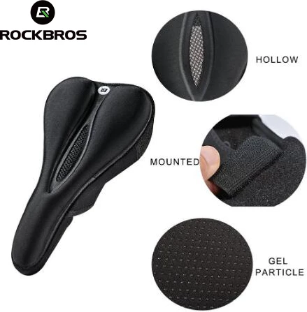 Mbështjellës sedilje biçiklete Rockbros LF047-S, silikon + memory foam, M, zi